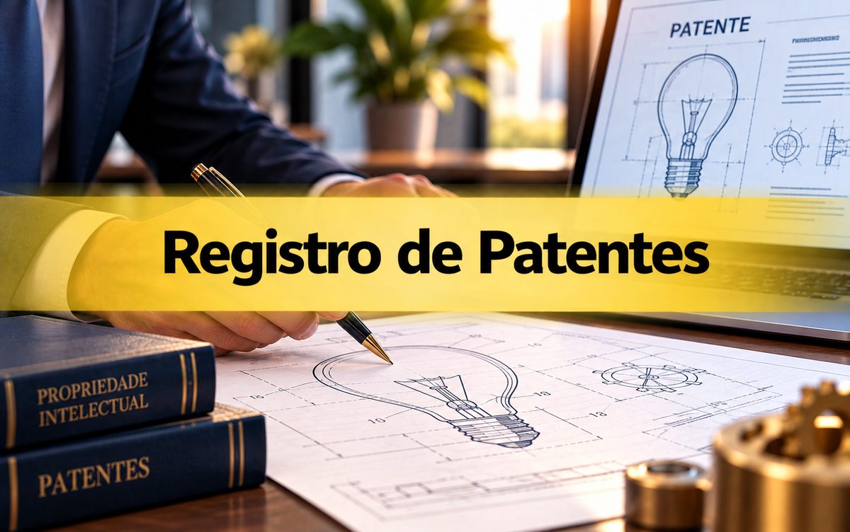 Registro de Patentes: desenho técnico de invenção sobre a mesa